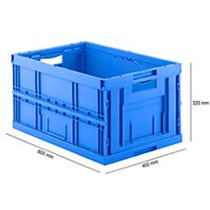 Vouwdoos in EURO-maat FK E-6320-2, 64 l, blauw