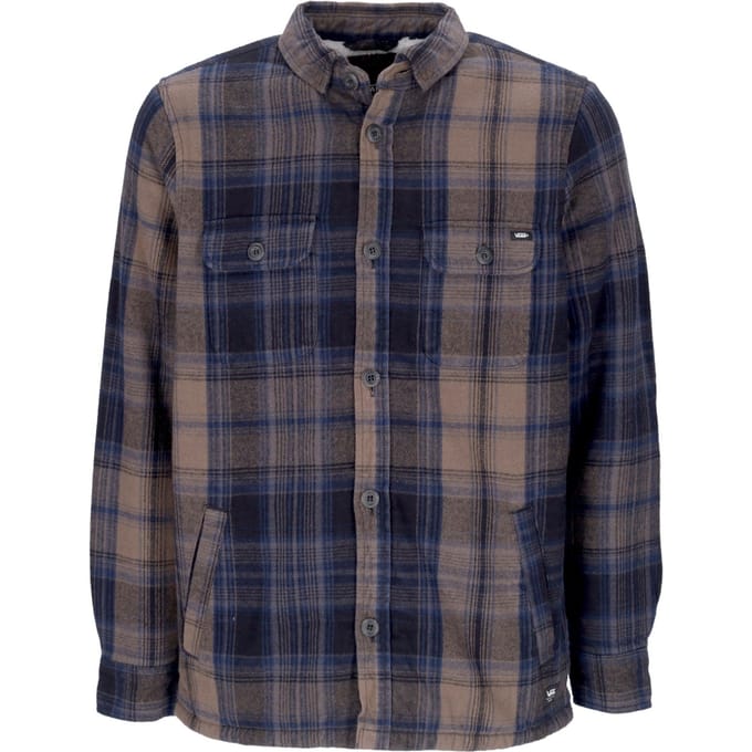 Howard heren gewatteerd overhemd L/s geweven overhemd zwart/kantine