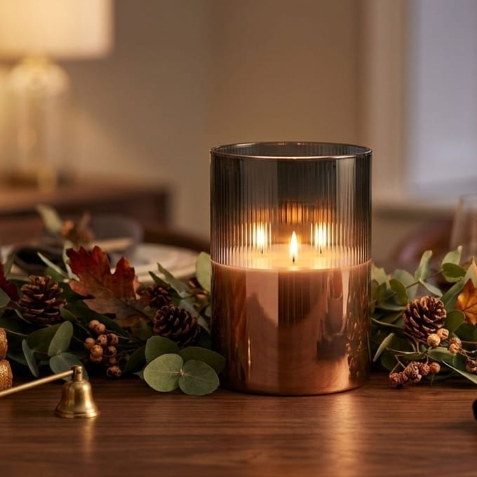 Glass LED candle
