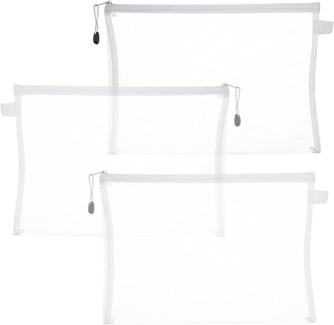 Puzzel Opbergtas - Opbergzak Organizer - Puzzels Sorteren - Soepele Ritssluiting - Lichtgewicht Nylon - Transparant