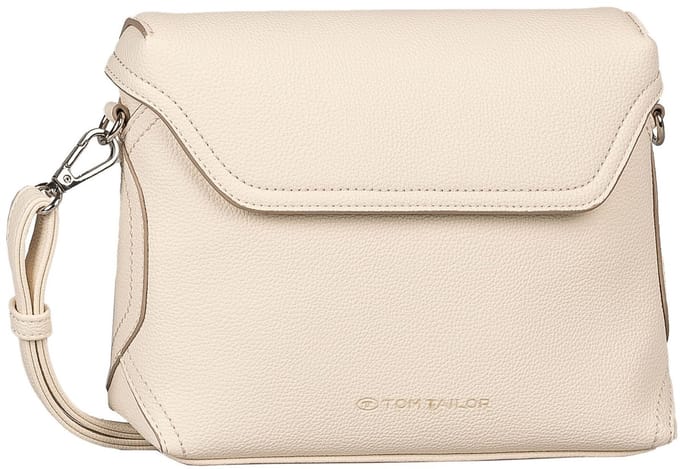 TOM TAILOR schoudertas Joel Flap Bag No Zip Creme White crème