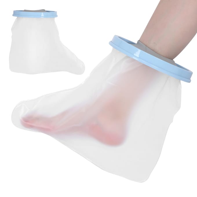 36 cm volwassen voet gipsbeschermers waterbestendig elastisch douchegipsbeschermer voor voet white