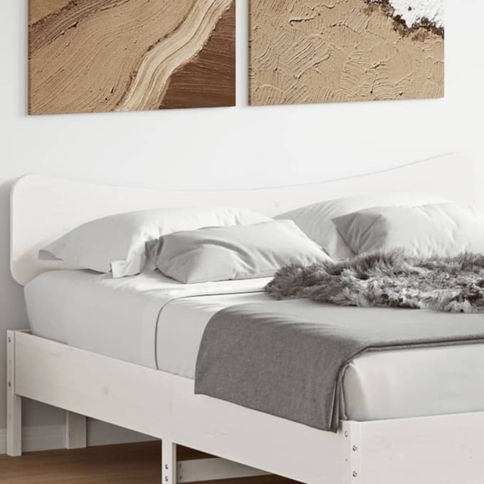 vidaXL - Hoofdbord - 160 - cm - massief - grenenhout - wit