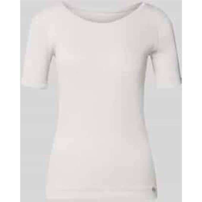 T-shirt met ronde hals en labeldetail