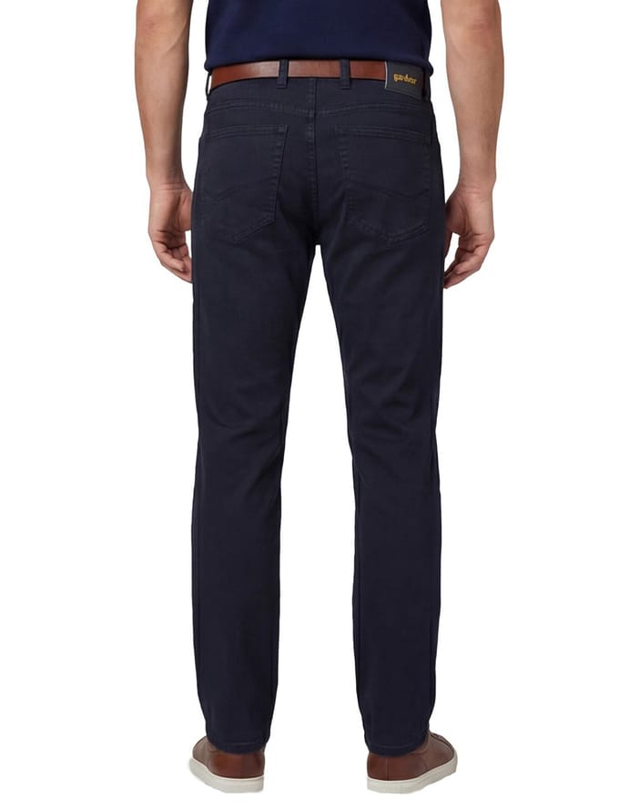 Gardeur Broek Bill Everyday Fine Patterned Cotton Soft Touch Comfort Stretch Dark Navy / male