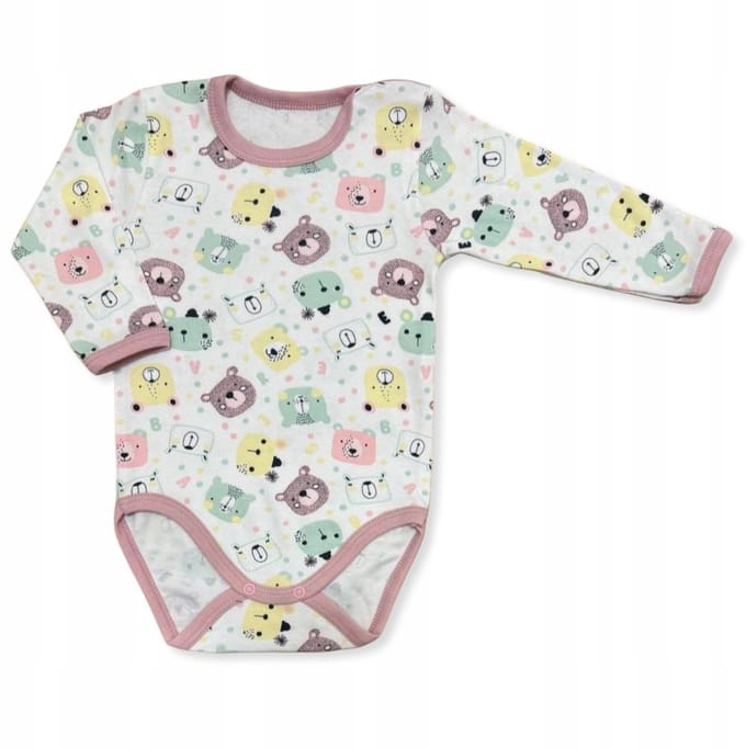 Dartomik - Babybody - Lang Mouw - 98 - 100% Katoen - Roze