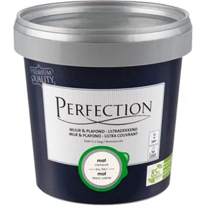 Perfection Muur & Plafond Muurverf - Mat - Crèmewit Ral 9001 - 1l