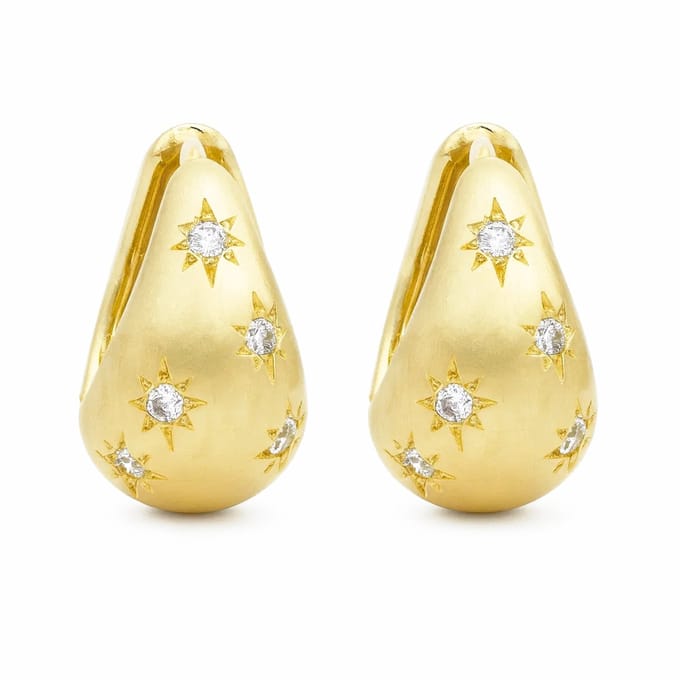 Marama - Oorbellen Stars Goud - Zirkonia – Premium Kwaliteit