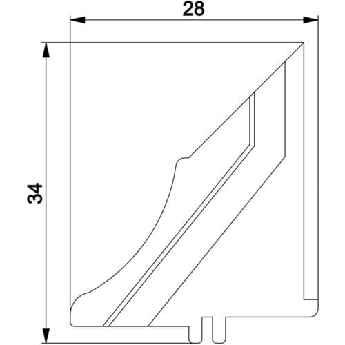 DUSCHOLUX end cap for Magic Round right 240124001