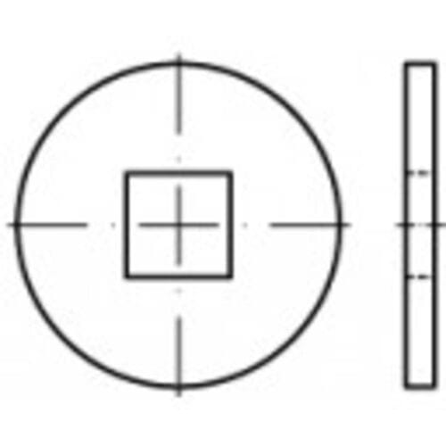 Onderlegring 18 mm 56 mm Staal 100 stuk(s) TOOLCRAFT 107011