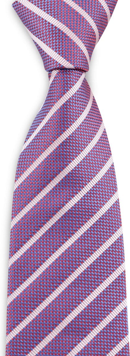 We Love Ties - Stropdassen - Stropdas Brooklyn Bridge - roze / blauw / wit