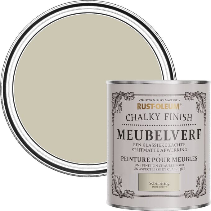 Rust-Oleum Grijs Chalky Finish Meubelverf - Schemering 750ml