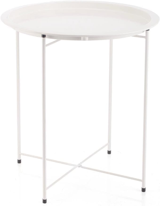 Stijlvolle Bijzettafel van Staal - 46,80 x 46,80 x 50,20 cm
