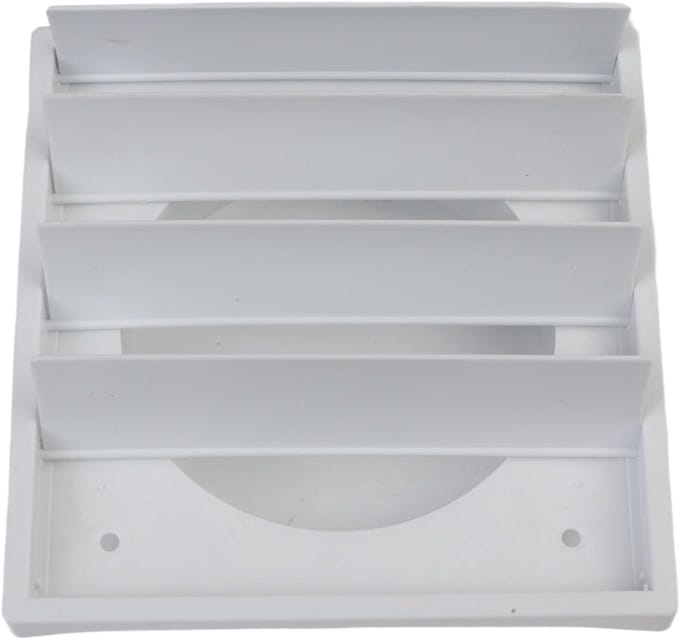 Ventilatiedeksel - Ventilatierooster - Luchtstroom Reguleren - Verstelbare Lamellen - 100 mm - Wit