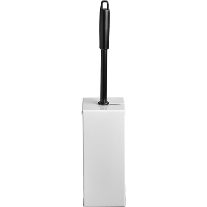 toiletborstelhouder Quartz 38 x 8 cm RVS wit