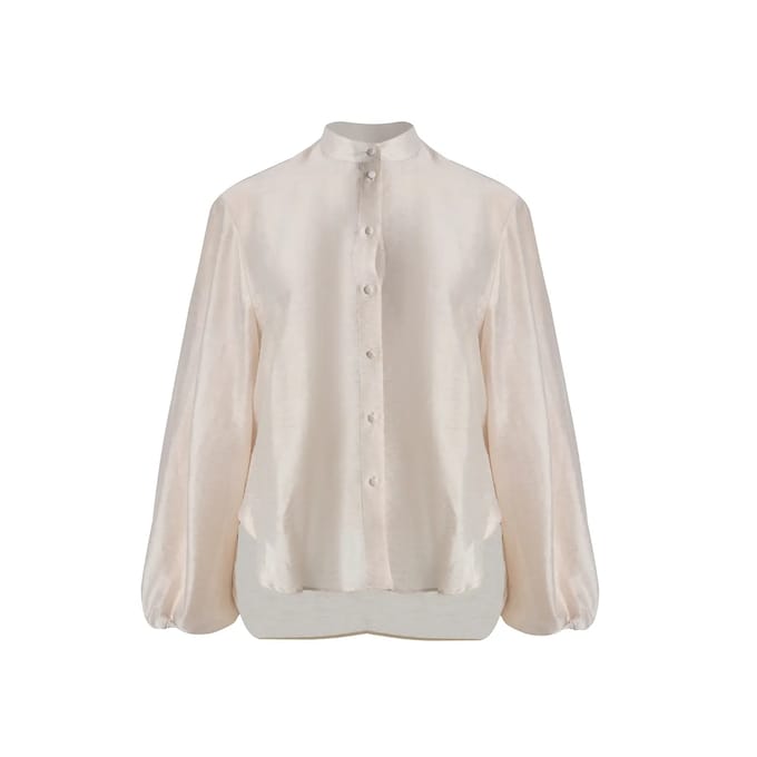 Blouse met mao-kraag voor dames Mat Fashion