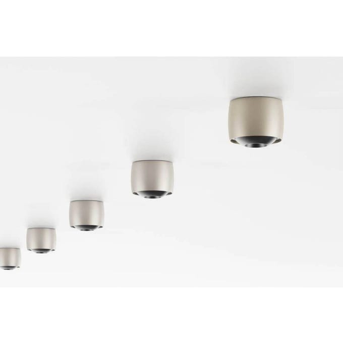 LOOM DESIGN LED plafondlamp Air, grijs, aluminium, Ø 10 cm