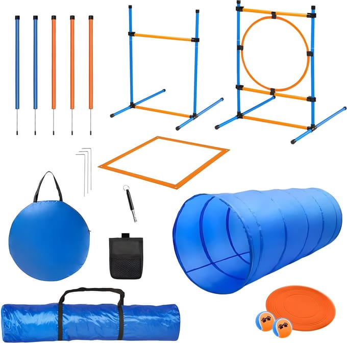 Pawsource Agility voor de hond - Hondentunnel - Agilityset