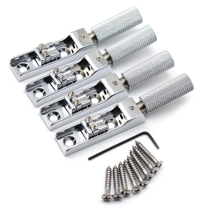 1 Set 4 Snaars Bas Headless Brug Enkele Split Stijl Brug gray