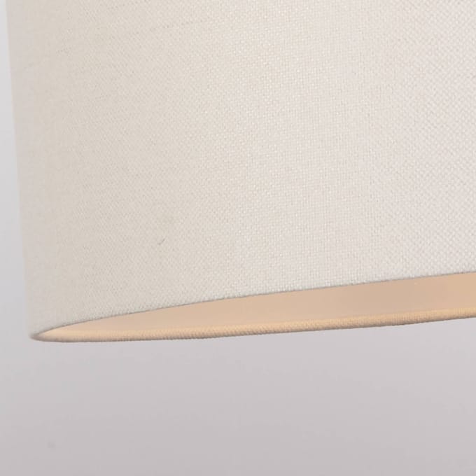 Searchlight Hanglamp Rayna, Ø 50 cm, wit, linnen, E27
