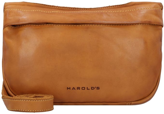 HAROLD'S Leren schoudertas Submarine Shoulderbag Zip Yellow donkergeel
