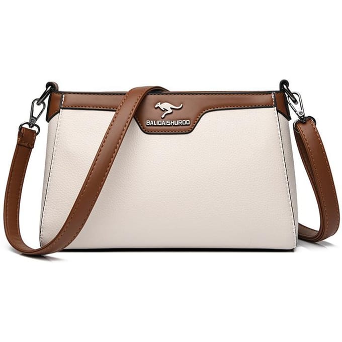 Nieuwe Crossbody Schoudertas Contrasterende Kleur Retro Dames Tas Moedertas white