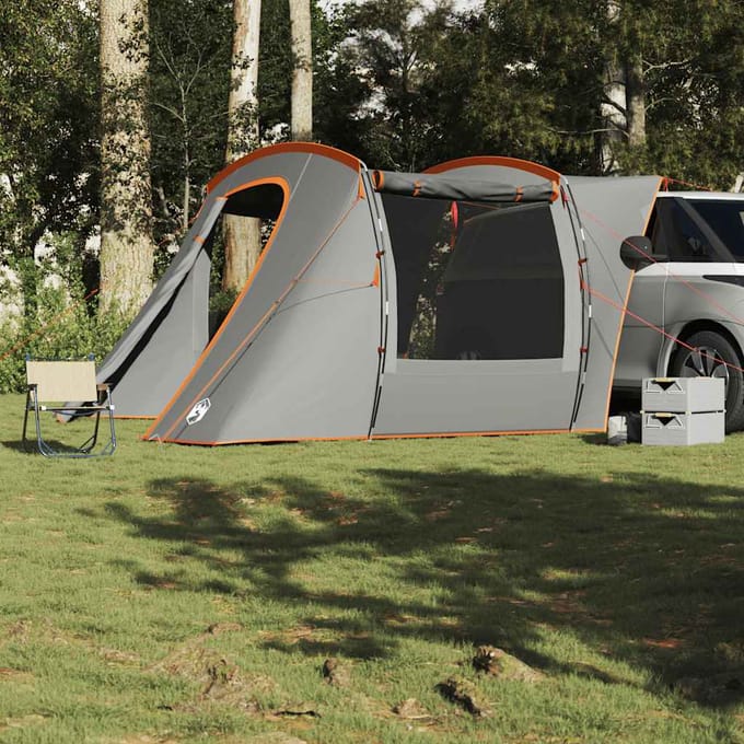 vidaXL - Autotent - waterdicht - grijs - en - oranje