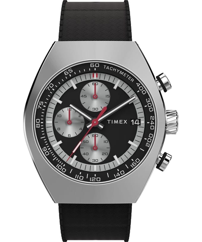 Timex Legacy Tonneau TW2W64500 Horloge - Rubber - Zwart - Ø 42 mm