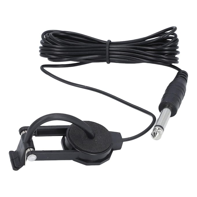 Viool akoestische pickup draagbare gatvrije patch ABS en metalen clip op viool pickup black