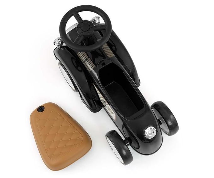 Milly Mally Royce Vintage loopauto zwart met claxon - Loopfiets