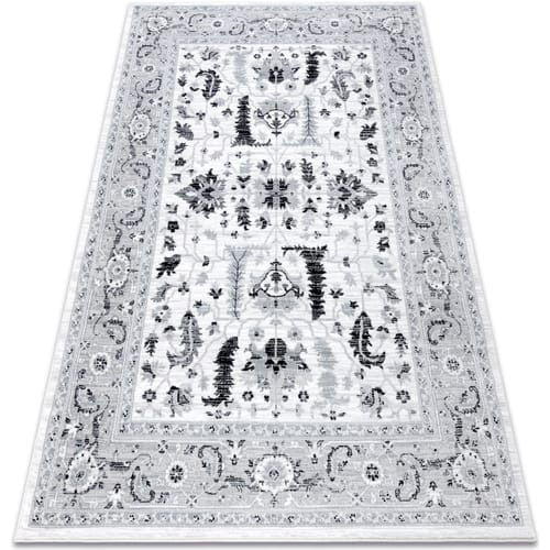 Kleden Rugsx Tapijt ARGENT - W7039 Bloem grijs / 133x190 cm