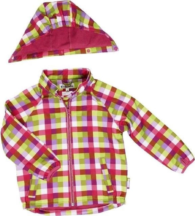 Softshell jas geblokt roze maat 86