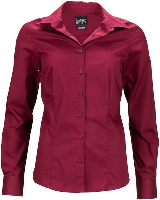 Daiber Dames/dames Longsleeve Business Shirt (Wijn)