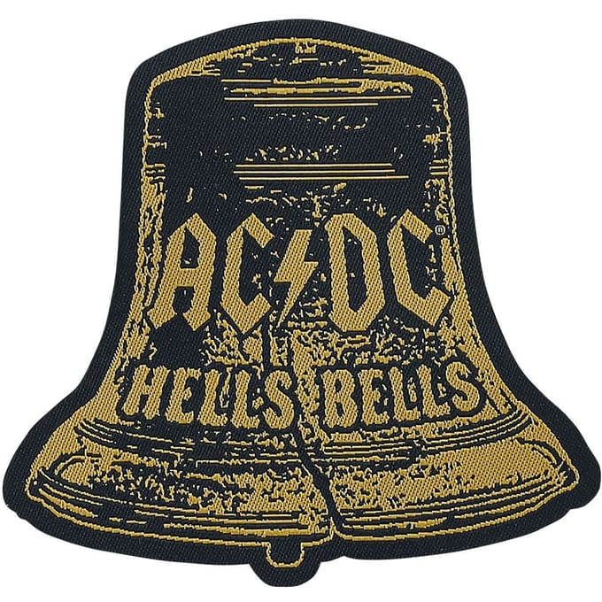 AC/DC Patch - Hells Bells Cut-Out - voor Geen - geel-zwart
