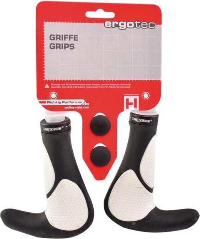 Ergotec Handvatset X-act safety grip zwart/ wit 147mm