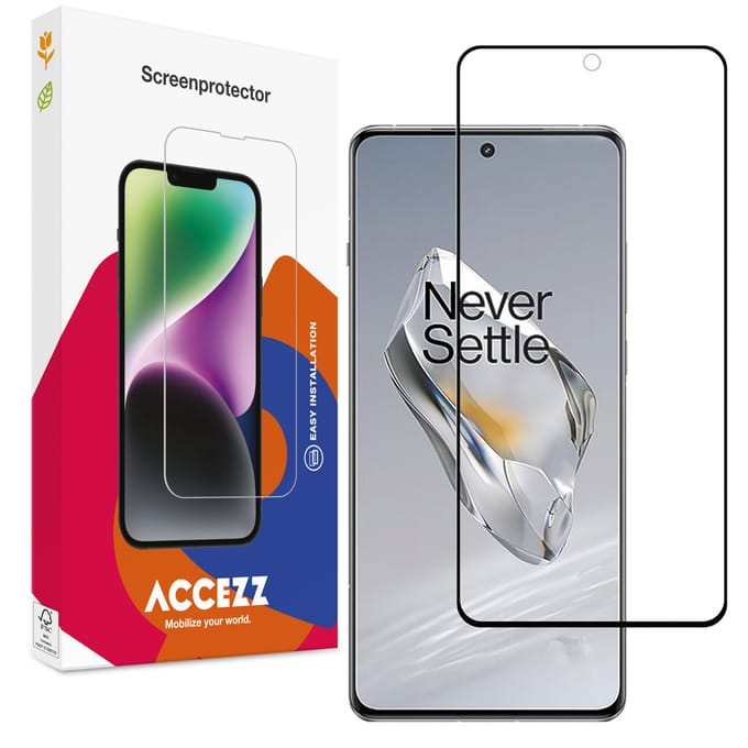 Accezz Screen Protector - Geschikt voor OnePlus 12 - Gehard Glass Full Cover
