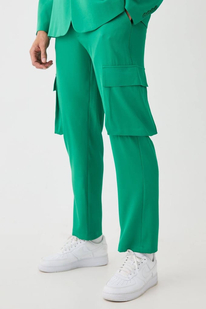 Mix & Match Op Maat Gemaakte Cargo Broeken | Green | Size 34