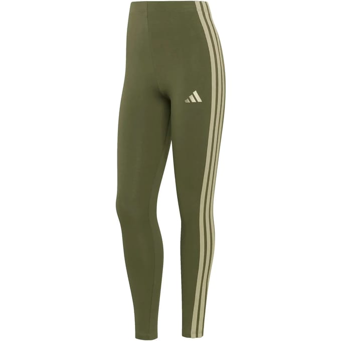 Adidas Essentials 3 Stripes Cotton Leggings Groen XS Vrouw