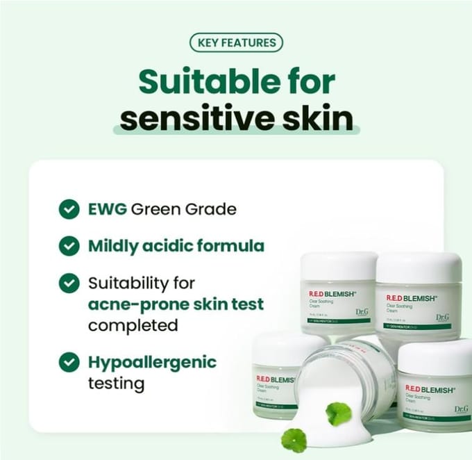 Dr.G Rode vlek heldere verzachtende crème (Type pot) 70 ml white