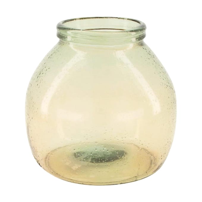 Vaas recycled glass ø21x20 cm beige