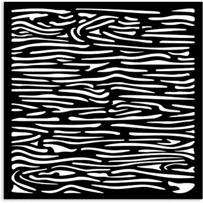 Sjabloon "Silent Sea - Wood Pattern", 12x12cm