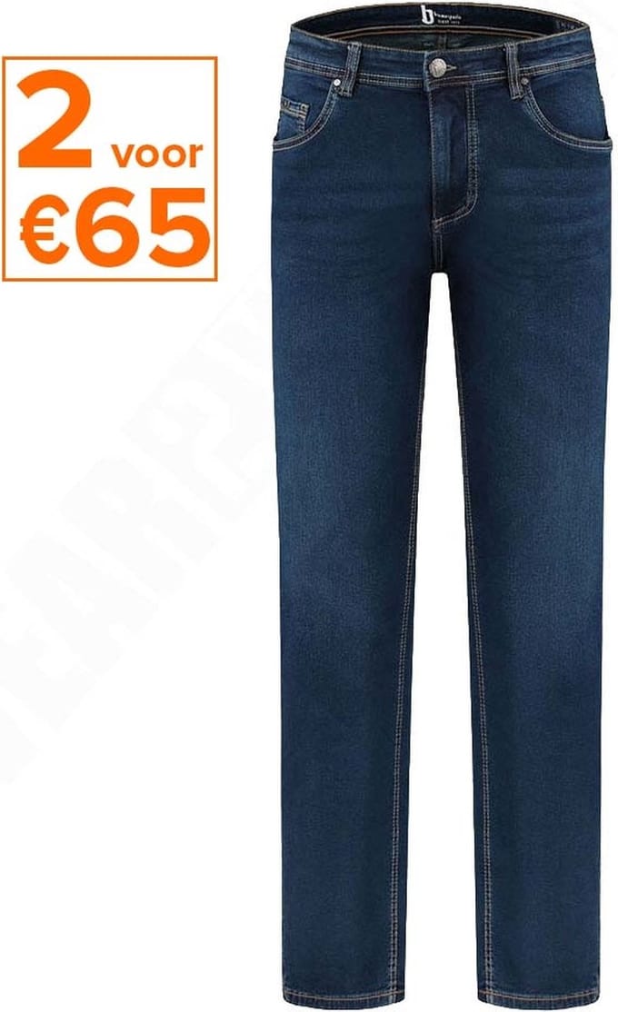 Brams Paris - Heren Jeans - Lengte 34 - Slimfit - Stretch - Denim