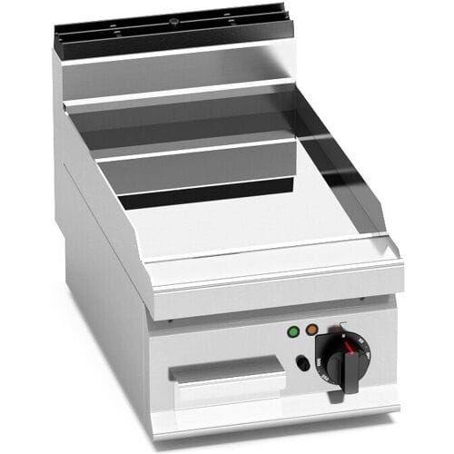 GGM Gastro Elektrische bakplaat - 4,8kW - Glad - Bakoppervlak: 400x700mm zilver