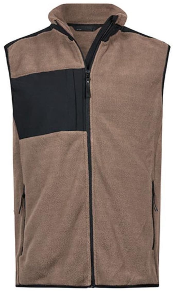 Tee Jays - Mountain Fleece Bodywarmer - Clay/Black maat M