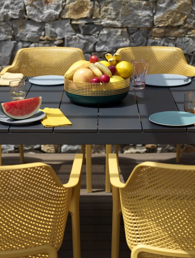 Nardi Rio Alu Uitschuifbare tafel 210 cm - antracite