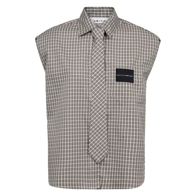 Haute L'Amitié Blouse zonder mouw hl10720 chess
