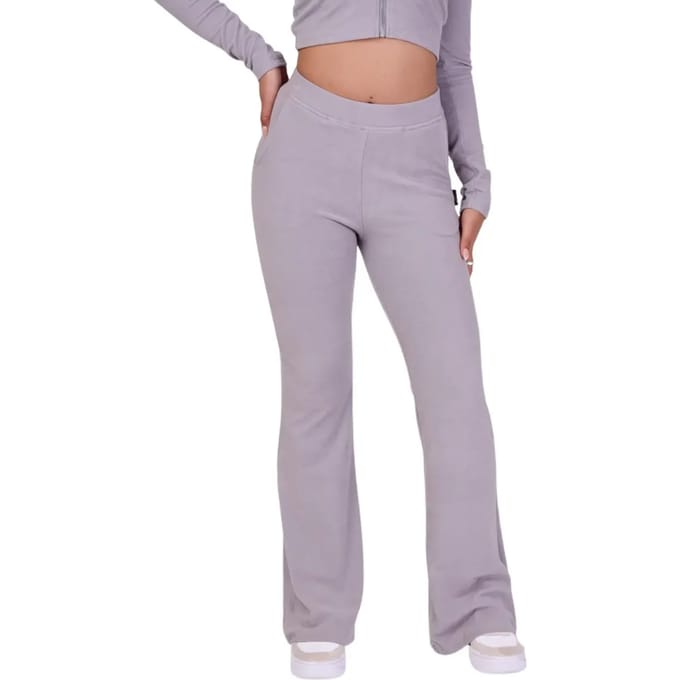Geribde, drievoudige, uitlopende broek met logo voor dames Project X Paris