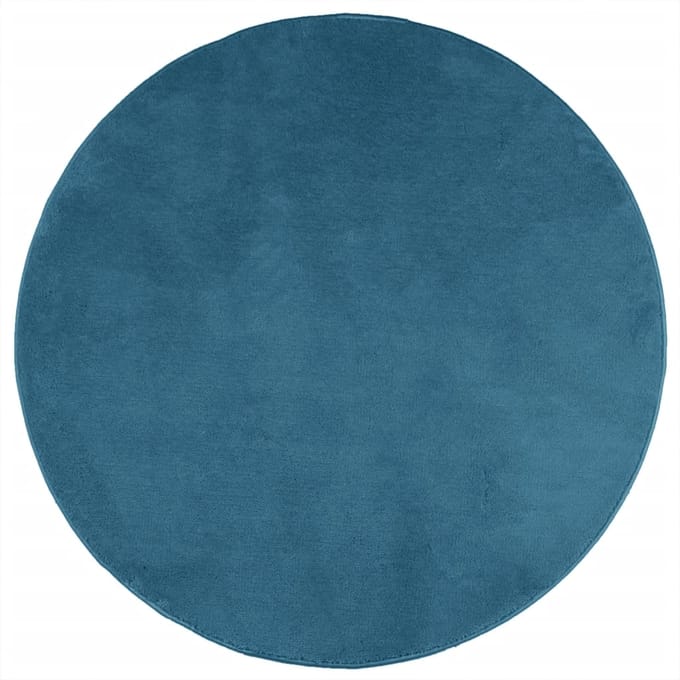 vidaXL - Vloerkleed - OVIEDO - laagpolig - Ø - 120 - cm - turquoise