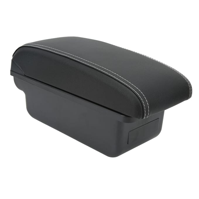 Middenarmsteun Opbergdoos Console Kunstleer Zachtsluitend Vervanging voor Captur Clio 4 black