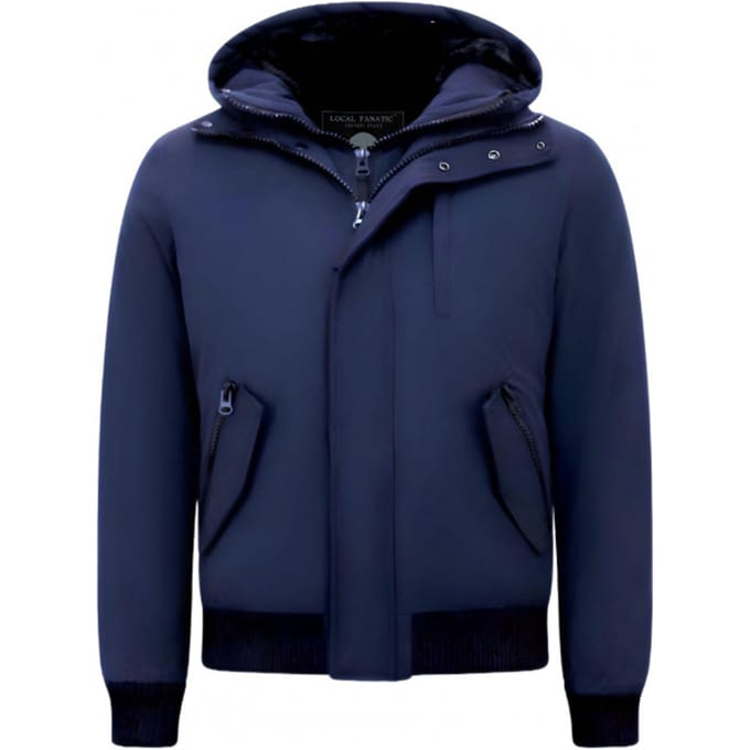 Korte Heren Winterjas Gewatteerd - 7015 - Blauw